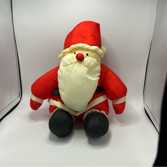 Vintage Santa Claus plush nylon parachute material stuffed animal - Picture 11 of 11